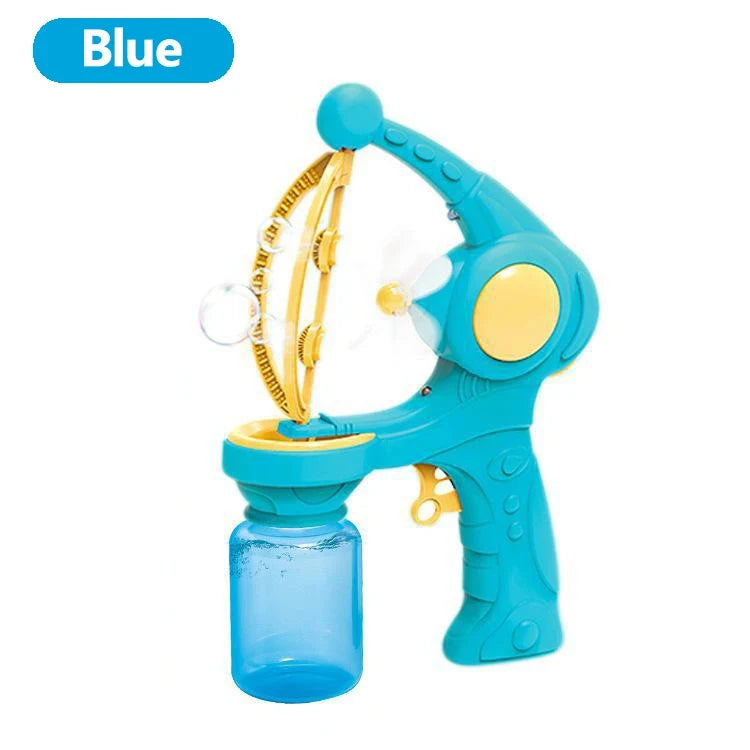 Blowing Large Bubbles Automatic Bubble Gun with Liquid Toys Soap Machine Outdoor Party Play Toy for Kids Birthday Surprise Gifts