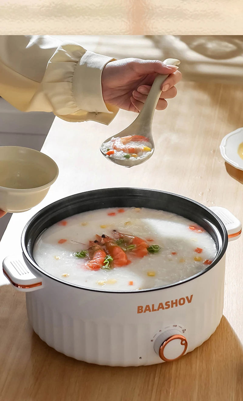 1.5L/3L Portable Electric Rice Cooker Multifunctional Double Layer Pan Non-stick Cookware for Kitchen and Home Appliance