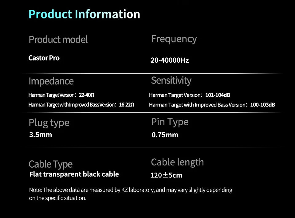 KZ Castor PRO 2DD Dynamic in Ear Earphones High-end Tunable Earphones Stets A New Benchmark for Hfi Sound Quality Bass Headsets