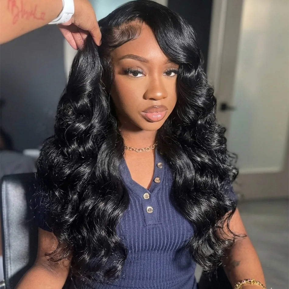 HD 40 Inches 250% 5x5 Glueless Ready To Wear Closure Burmese Remy Human Hair 13x6 Lace Front Human Hair Wigs Transparent Body Wave 13x4 Lace Frontal Wig
