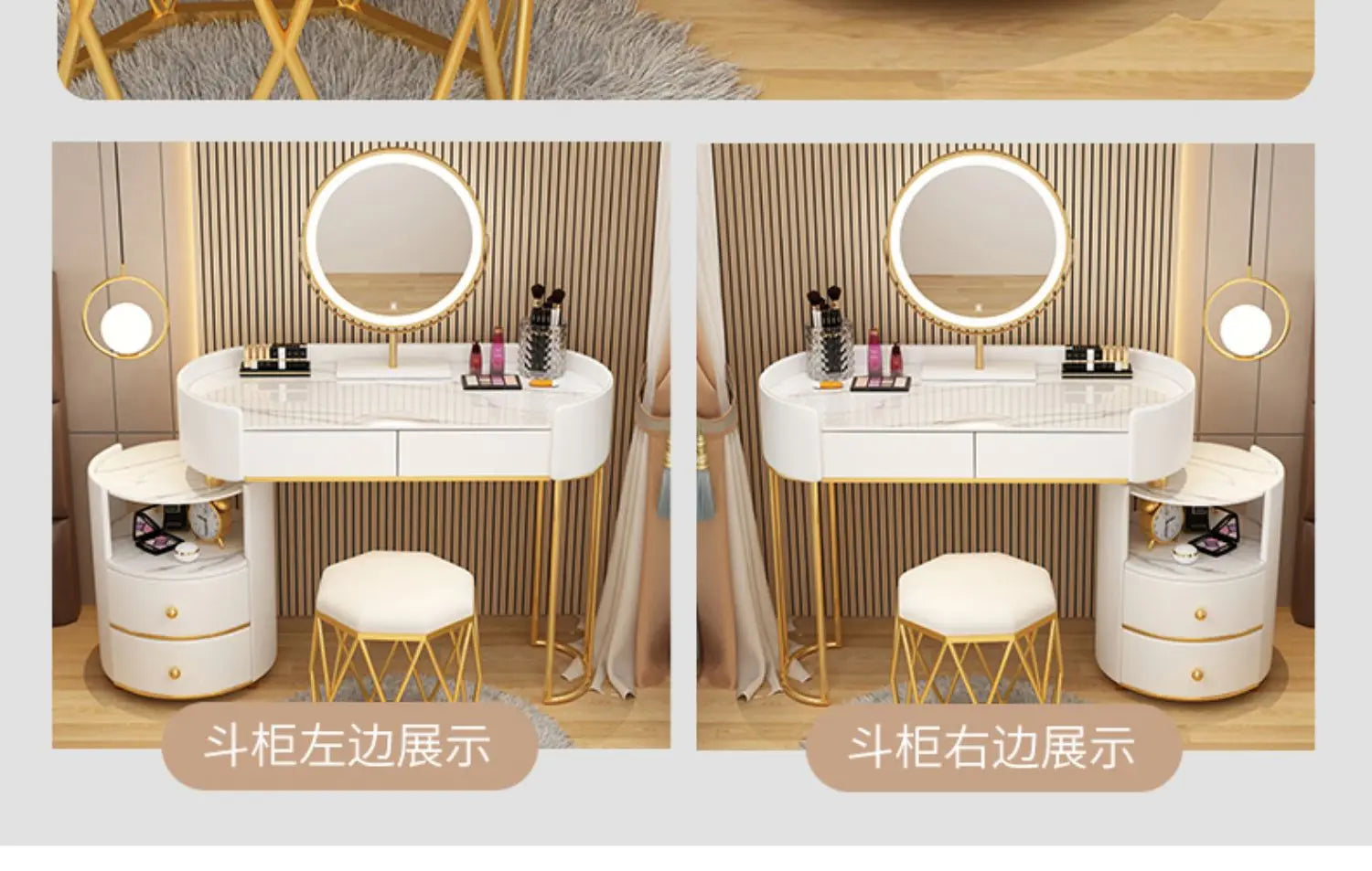 Bedroom Wooden Dressing Table Drawer Girls Led Light Standing Dressing Table Mirror Makeup Mesa De Maquillaje Rome Furniture