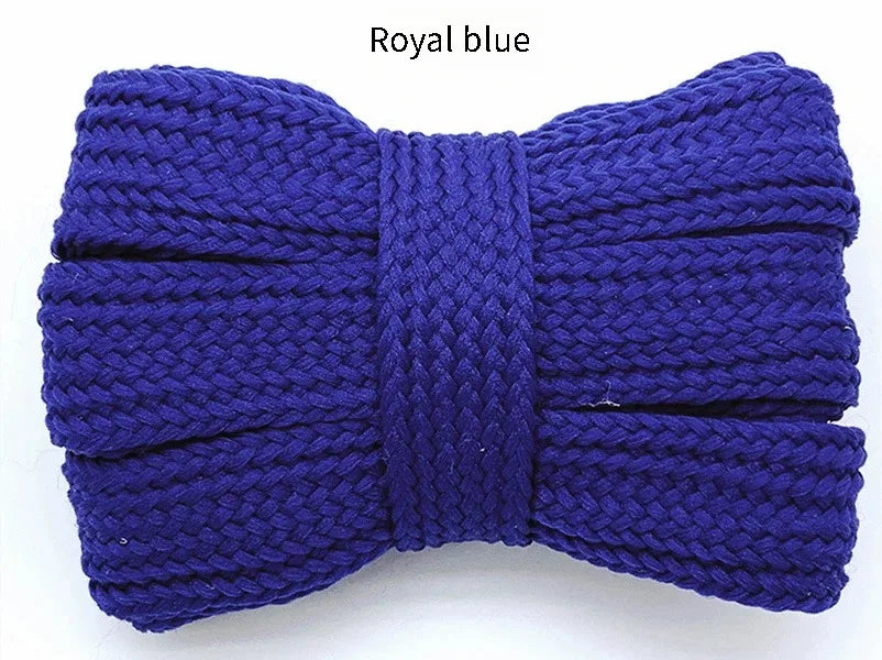 New 2cm wide fashion laces men and women sneakers flat shoes casual shoes lace length 100/120/140/160cm shoelace 18 color