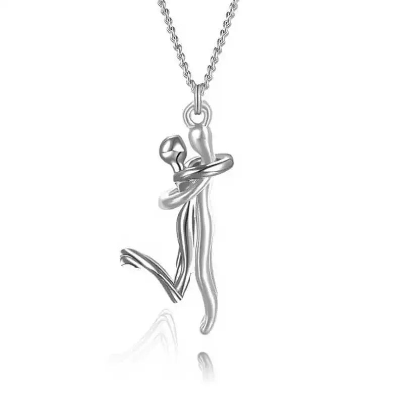 2025 Two-Tones Hug Necklace Detachable Mother And Child Pendant DIY Love Jewelry for Family Special Occasions