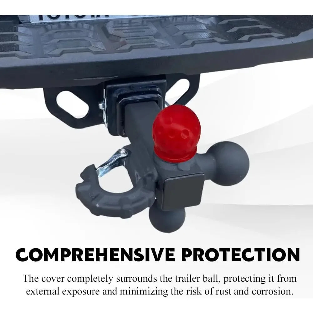 4pcs Universal 55MM Tow Bar Ball Cover Cap Trailer Ball Cover Tow Bar Cap Hitch Trailer Towball Protect Car Accessories