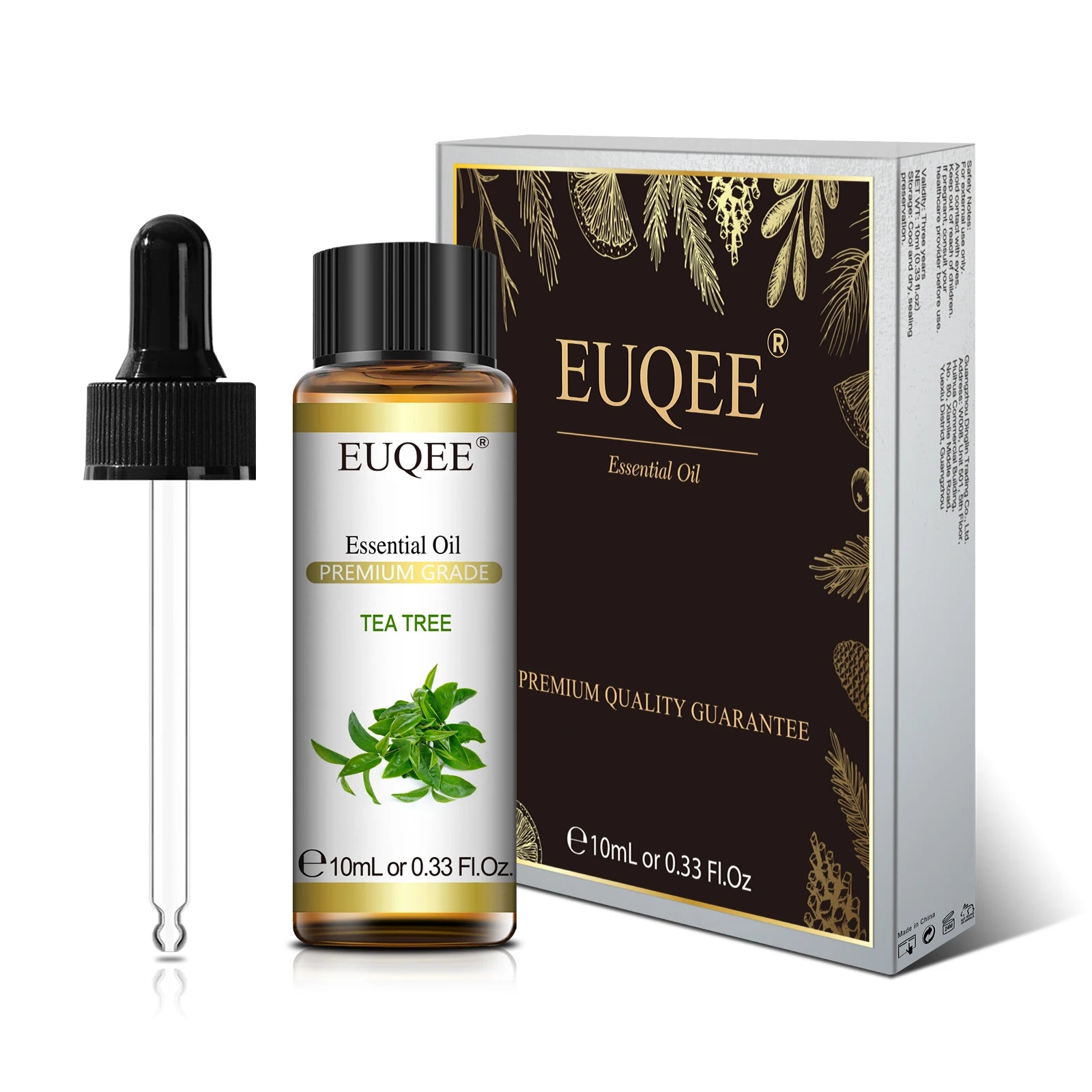 EUQEE 10ml Pure Natural Essential Oil Lavender Jasmine Eucalyptus Vanilla Sandalwood Sweet Orange Lemon Oregano Rose Fragrance