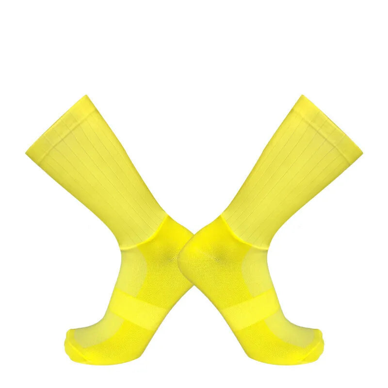 2026 New Cycling Slip Anti Silicone Summer Whiteline Aero Socks Men Bicycle Sport Running Bike Socks Calcetines 2024 New Socks