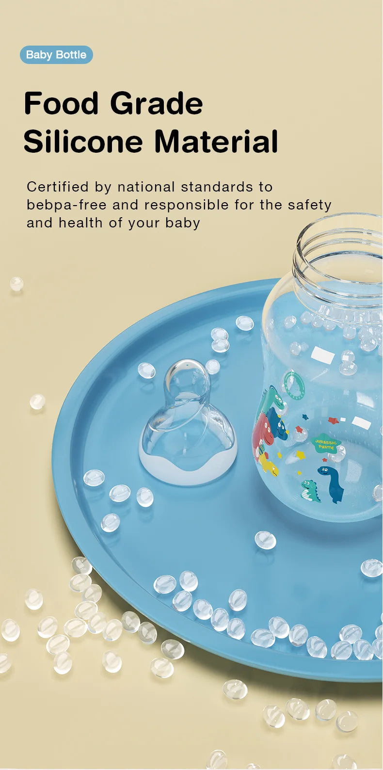 MAMIJOY 0-6 years Baby Bottle 150/240ML Milk Bottle Silicone Pacifier BPA Free Newborn PP Baby Bottles