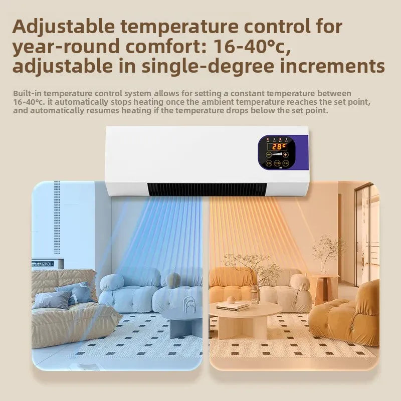 Household Wall Mounted Bathroom Energy Saving Quick Heating Electric Heater Desktop Remote Control Dual Purpose Heater