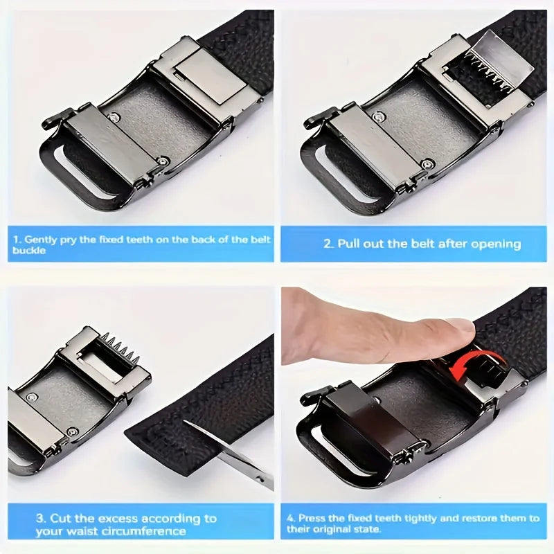 Vintage Casual Outdoor Waist Belts Automatic Buckle Belt Jeans Dress Pants Accessories For Women Men
