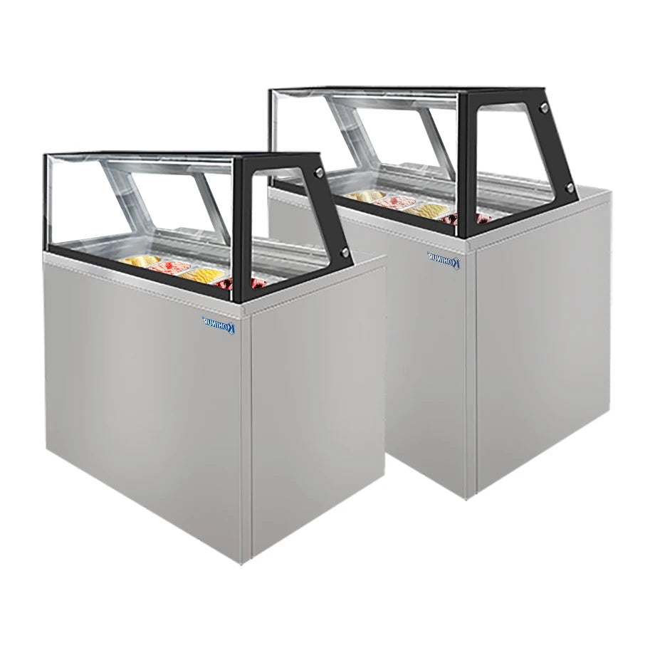 Commercial Ice Cream Display Refrigerator Single-Temperature Under Counter Freezer With Glass Door Cold Showcase