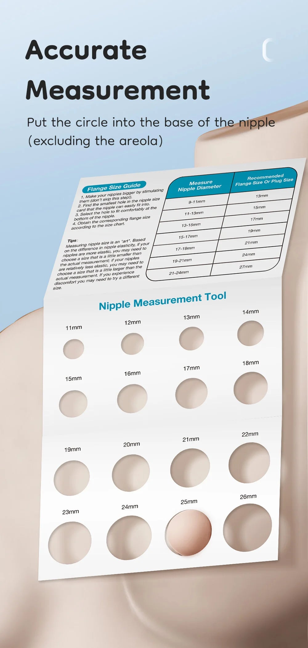MAMIJOY Silicone Flange Inserts for Breast Pumps Electric Breast Pumps Nipple Tunnel Narrow Connector 13/15/17/19/21/24mm Flange