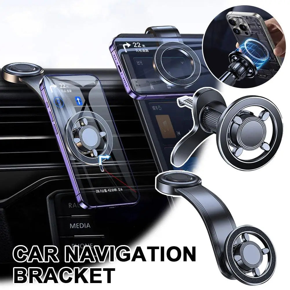 NEW Magnetic Car Phone Holder Stand Car Air Outlet Navigation Bracket For Magsafe Support GPS Mobile Bracket Auto Interior Decor