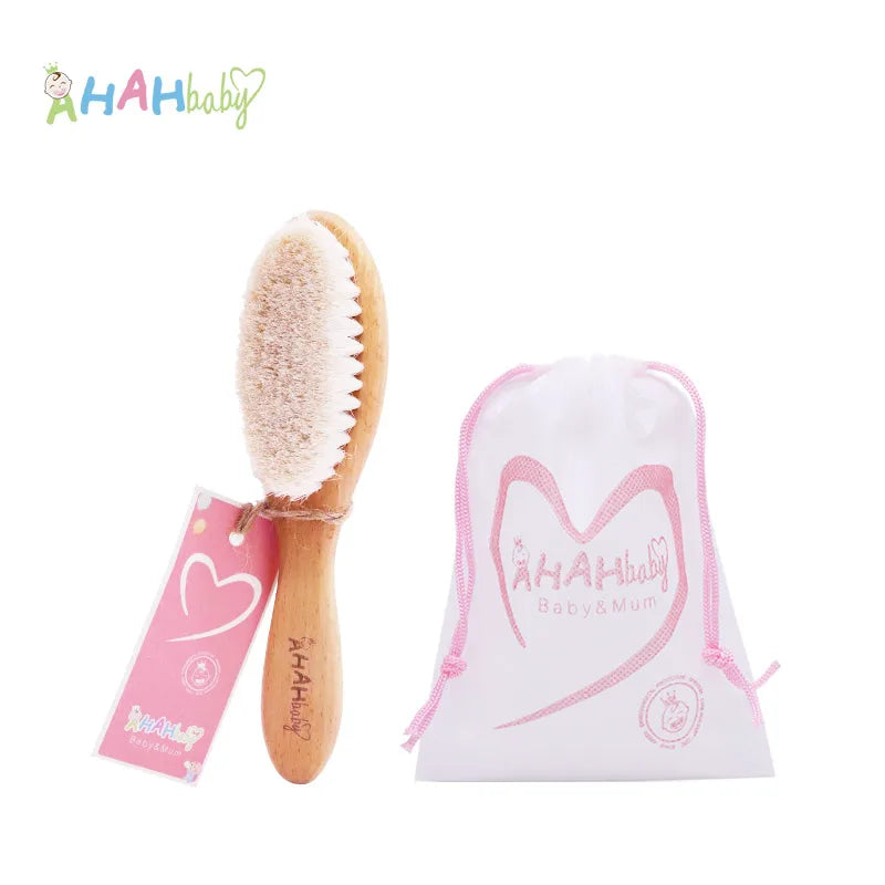 Baby Hair Brush for Hair Personalized Baby Brush Soft Goat Bristle Kids Hair Brush Newborn Hair Comb for Care