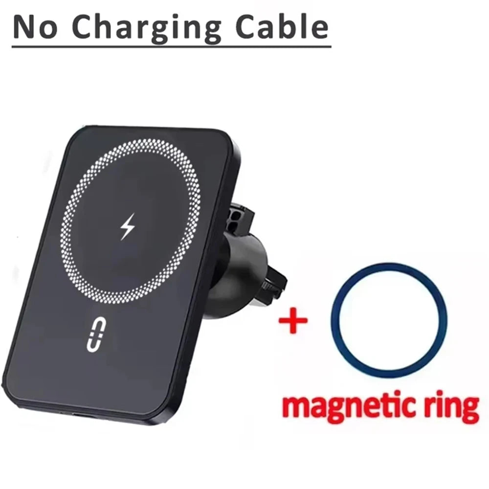 Car Air Vent Magnetic GPS Phone Holder Stand Wireless Charger For Magsafe iPhone 17 16 15 14 13 12 Pro Max Cell Fast Charging