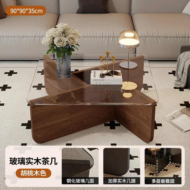 Aesthetic Coffee Table Elegant Design Glam Modern Side Table Space Premium Saving Vintage Sedentary Table Home Furniture