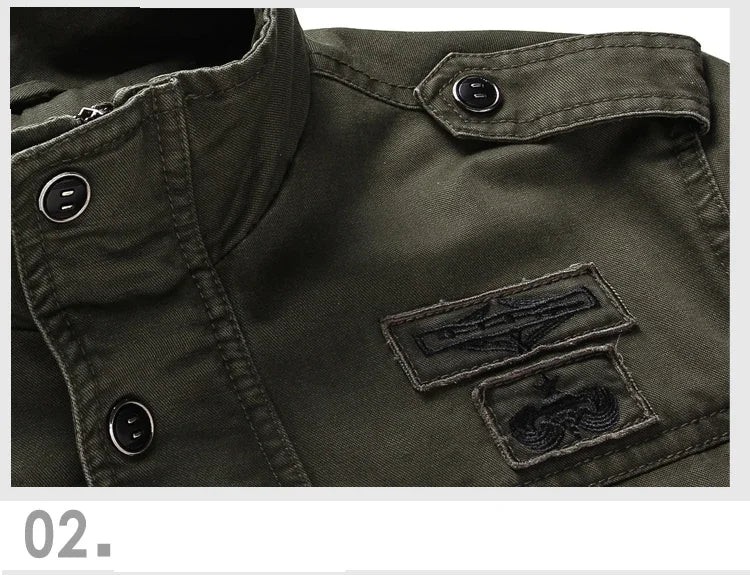 New 2025 Casual Army Military Jacket Men Plus Size M-6XL Jaqueta masculina  Spring & Autumn Cargo Mens Jackets Coat