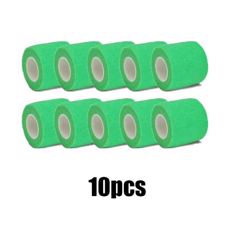 6/10/12pcs First Aid Self Adhesive Cohesive Elasticity Bandages Sports Tape For Wrist Ankle Sprains & Swelling Tattoo Cover