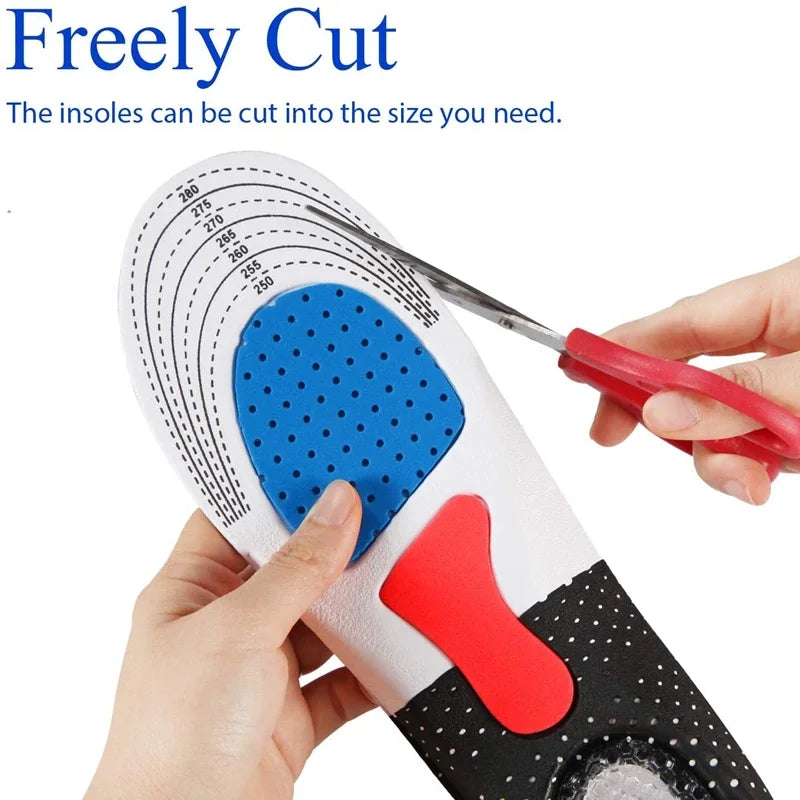 1Pair Orthopedic Insoles Memory Foam Cushion Gel Insole Silicone Arch Support Pads Sport Shoe Pad Soft Running Insert