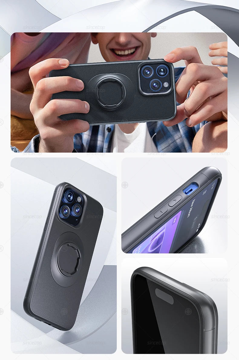 Shockproof Case for iPhone 17/16/15/14/13/12/11Pro Max Quad-Style Motorbike / Bicycle Phone Holder/Car Mount with Lock-in Design