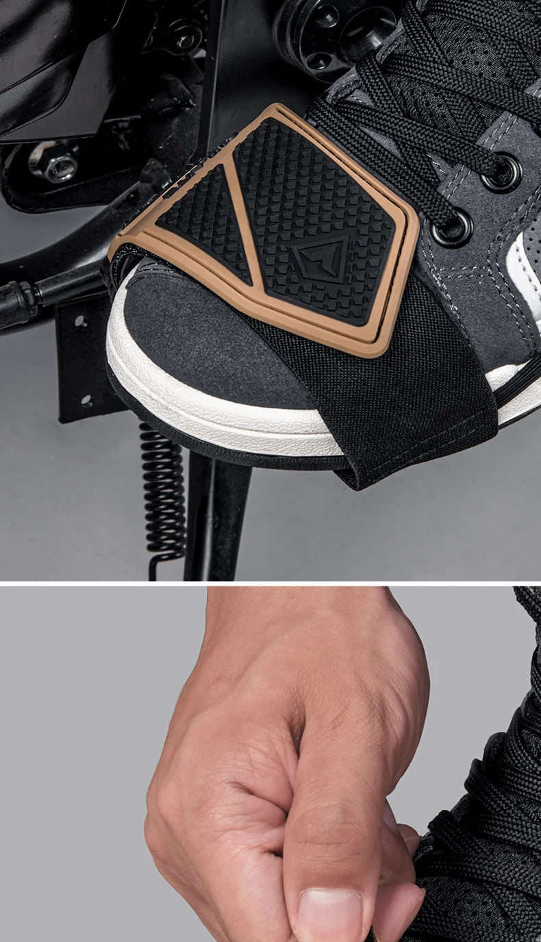 SULAITE Motorcycle Shift Pad Gear Shoe Cover Durable Lightweight Boot Protector Adjustable for Riding Moto Accessaries