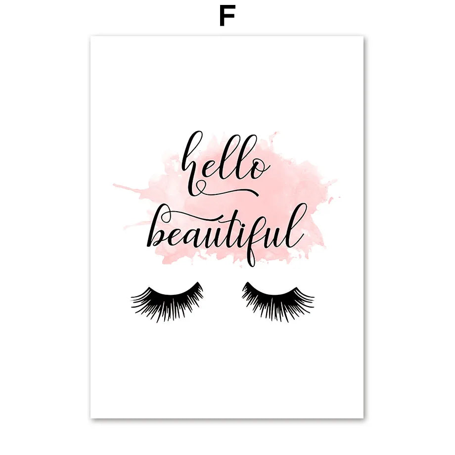 Fashion Wall Art Prints Pink Glam Perfume Diamond Poster Chic Inspirational Quotes Teen Vanity Room Dorm Walk in Closet Decor