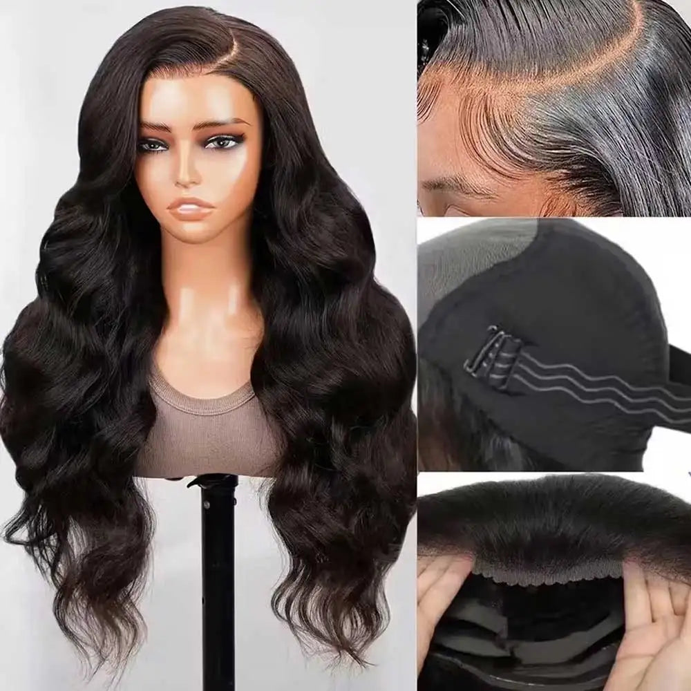 250% Glueless Wig Body Wave Human Hair Wigs Pre Cut 13x4 13x6 HD Lace Frontal Wigs Pre Plucked Curly Lace Front Human Hair Wigs