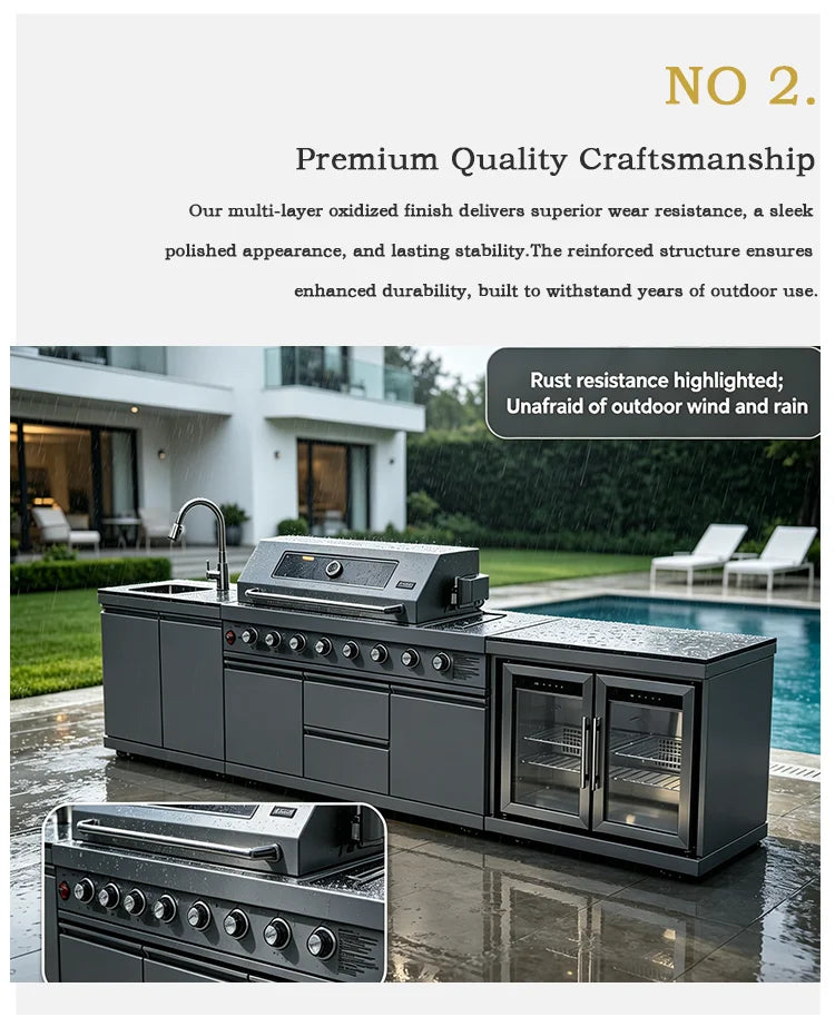 Full Kitchens Offer Complete Outdoor Kitchens, Durable Cabinets Set with Kitchen Islands & Carts, Ensemble Casserole De Cuisine
