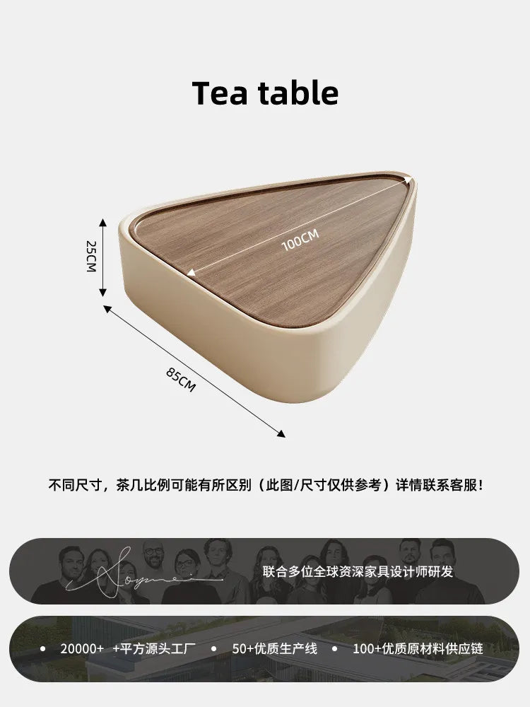 Coffee Table Living Room Small Space Luxury Cream Designer Simple Solid Wood Minimalist Storage Nordic Round Center Furniture