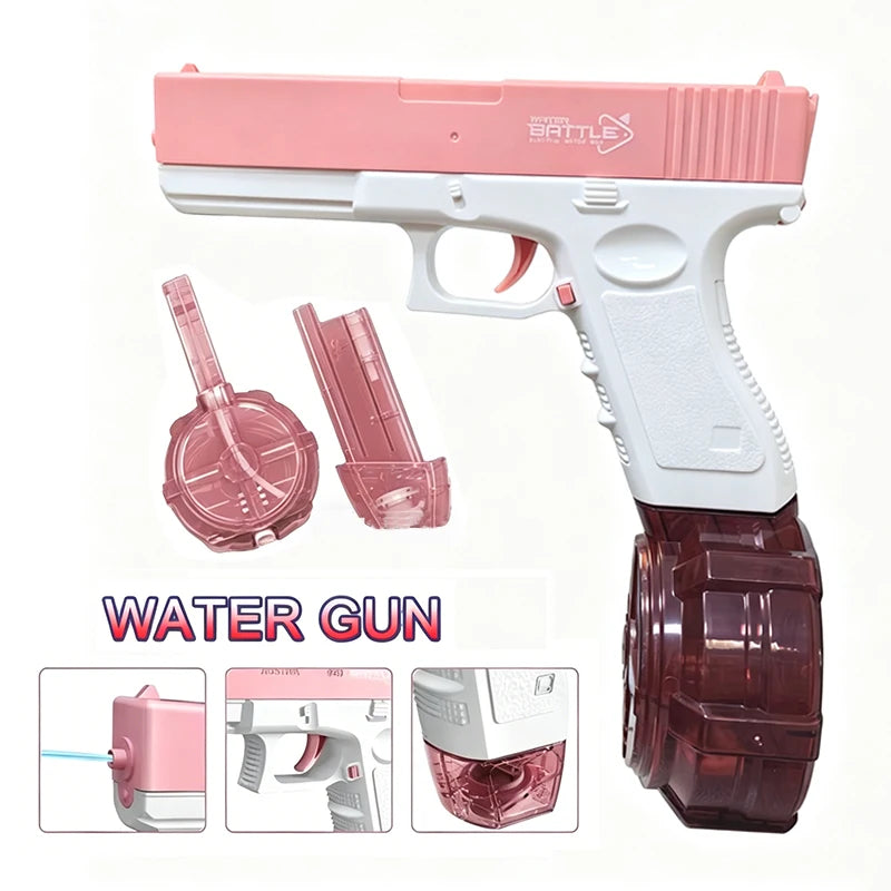 Electric Water Guns For Adults Powerful Squirt Automatic Water Suction Water Blasters Summer Outdoor Beach Toy For Boys Kid Gift