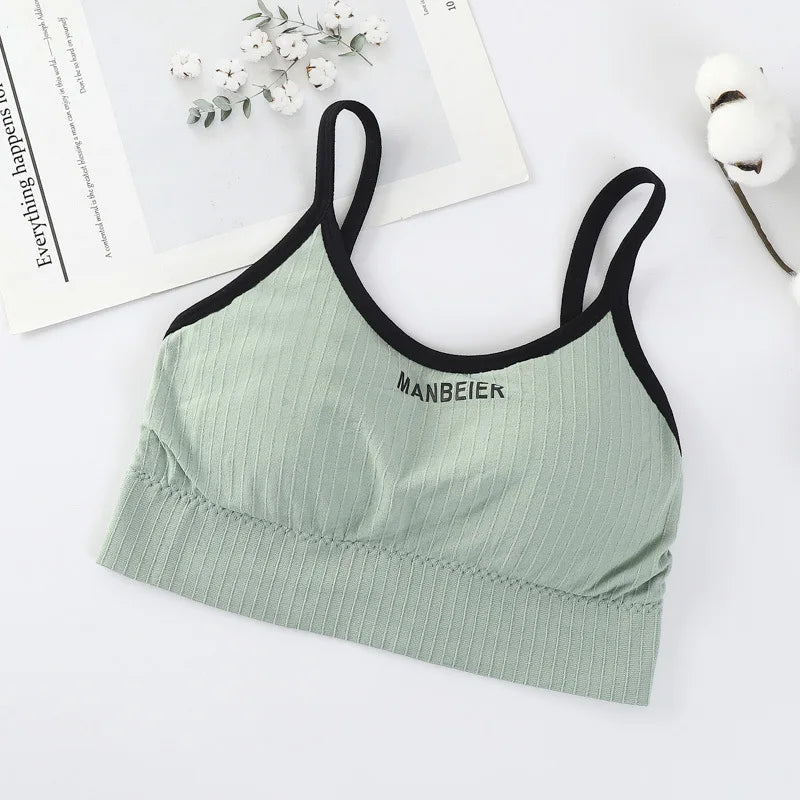 New Sports Bra for Women Gym Sexy Crop Top Bra Women Cotton Underwear Soft Comfort Tube Tops Female Brassiere Tops for Girls