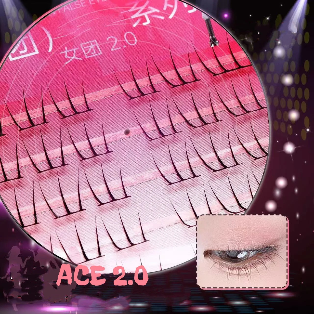 MIAOJIE Korean Idol DIY Lashes Extension Cute Cat Paw False Eyelashes Natural Make Up Large Capacity DIY Lash Cluster