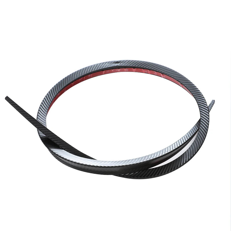 1.2M Universal Flexible PU Car Spoiler Lip Soft Rubber Roof Trunk Wing Sticker Trim Self-adhesive Bonnet Hatch Gate Decorative