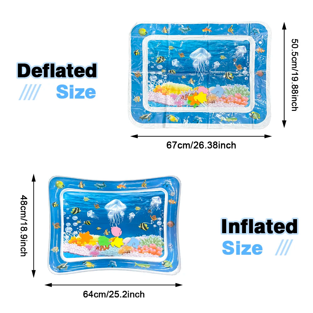 1pc Inflatable PVC Baby Playing Water Mat White Jellyfish Toddler Pad Kids Early Education Activity Toys Mat Cushion Kids Gift