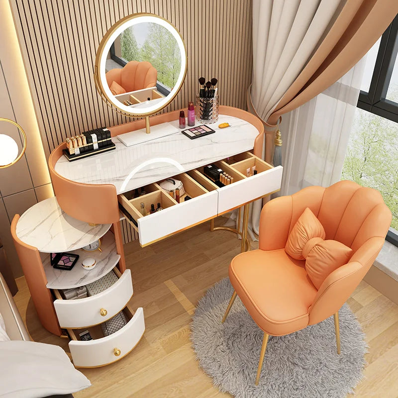 Bedroom Wooden Dressing Table Drawer Girls Led Light Standing Dressing Table Mirror Makeup Mesa De Maquillaje Rome Furniture