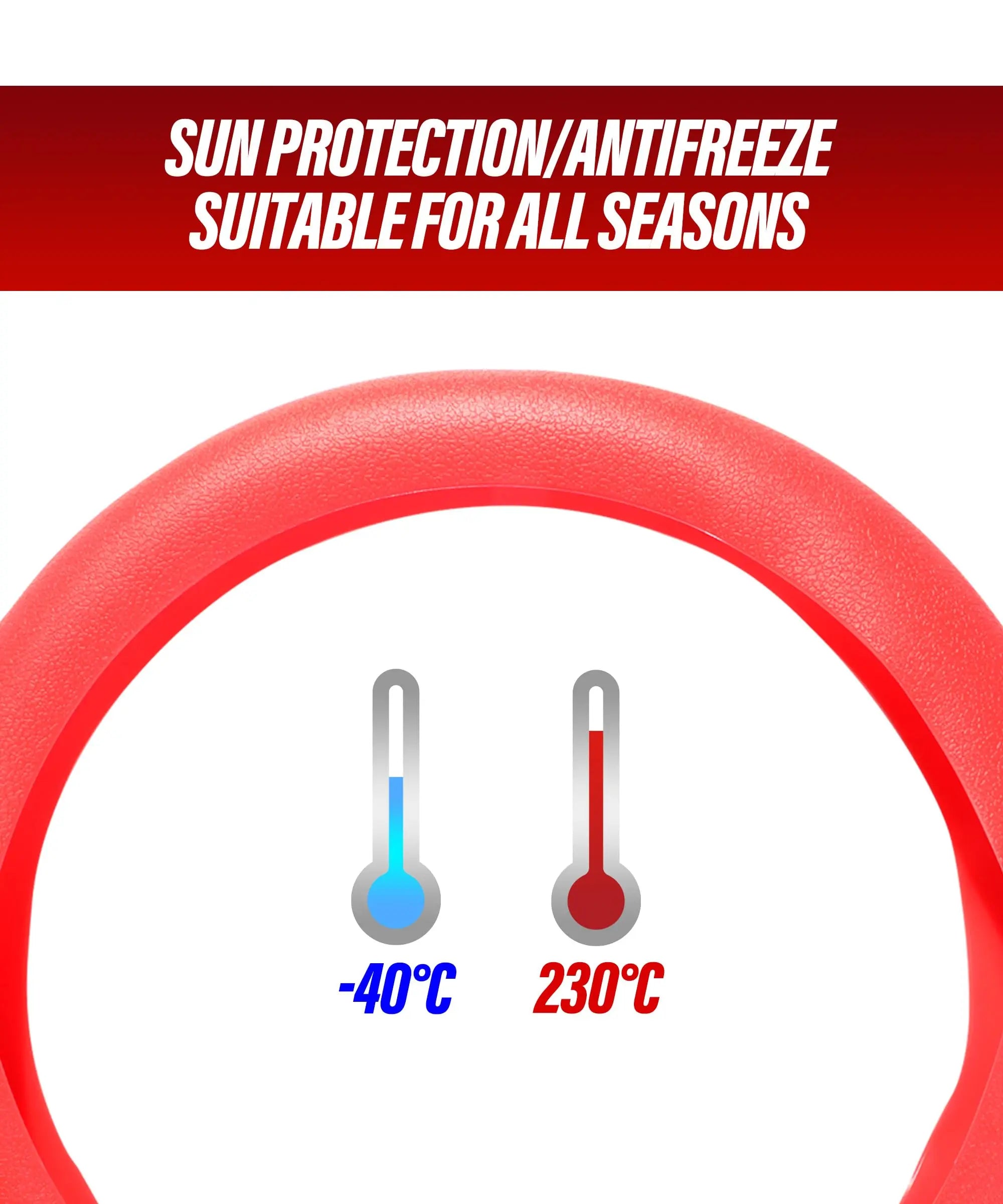 1pc Anti-Slip Silicone Steering Wheel Cover - Universal Fit, Soft & Odorless Fits 14''/15''/16'' Wheels, Durable & All-Season