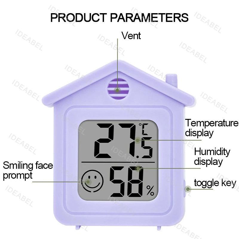 LCD Digital Thermometer Hygrometer Indoor Room Electronic Temperature Humidity Meter Sensor Gauge Weather Station For Home ﻿
