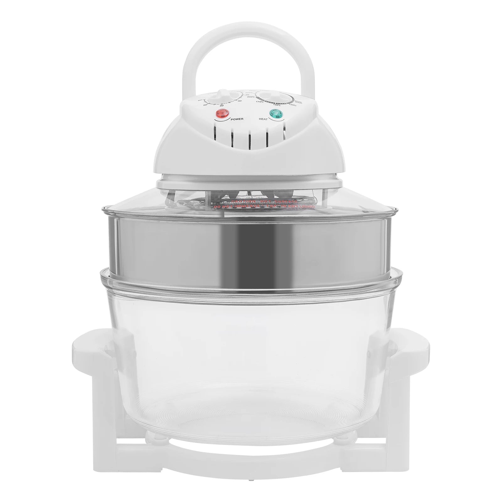 110V 17.96Qt Visual Air Fryer 1200-1400W 360° Hot Air Circulation Oil-Free Cooker with Grill Rack for Home Kitchen