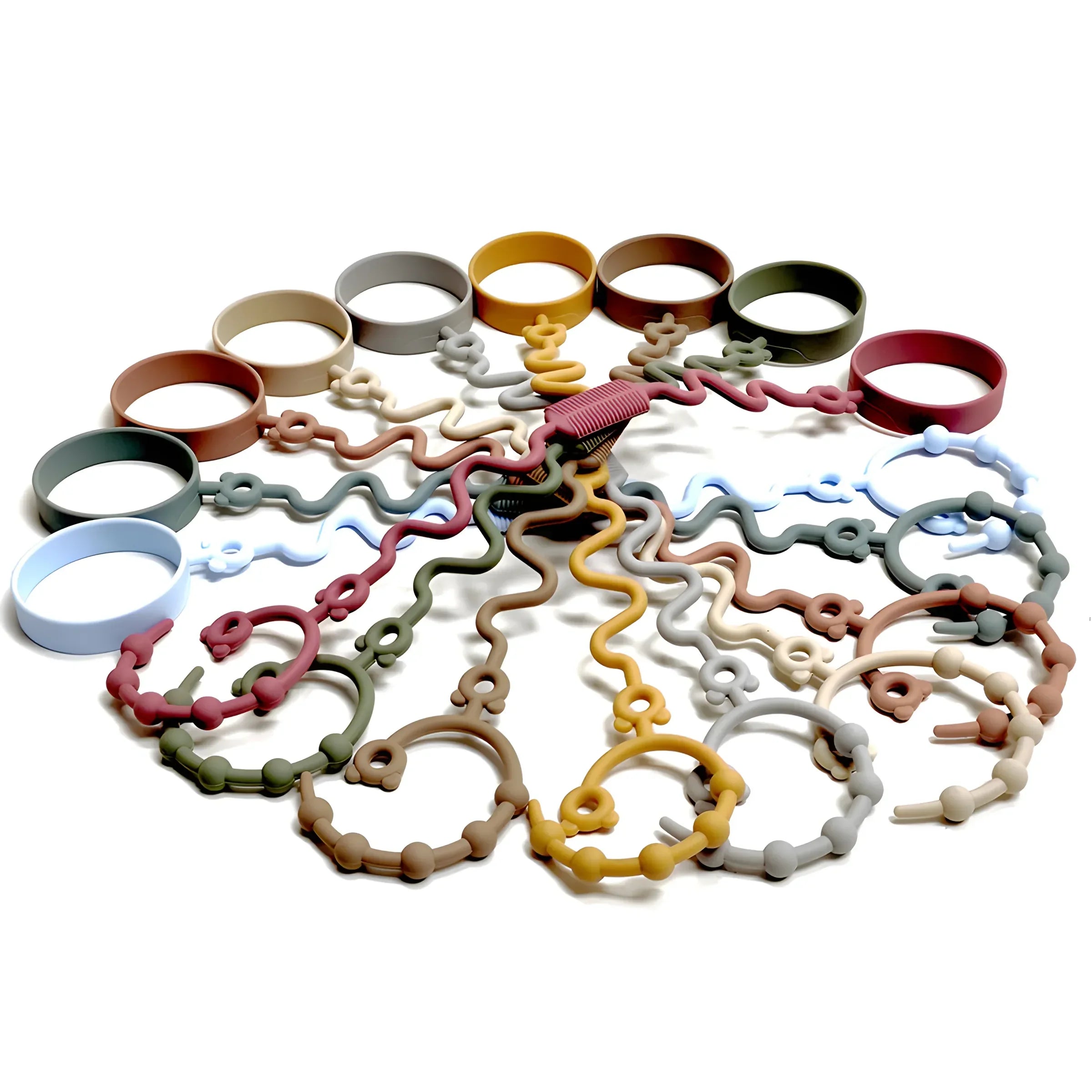 Baby special anti-loss chain food-grade children pacifier anti-drop chain teether toys water cup strap anti-loss rope