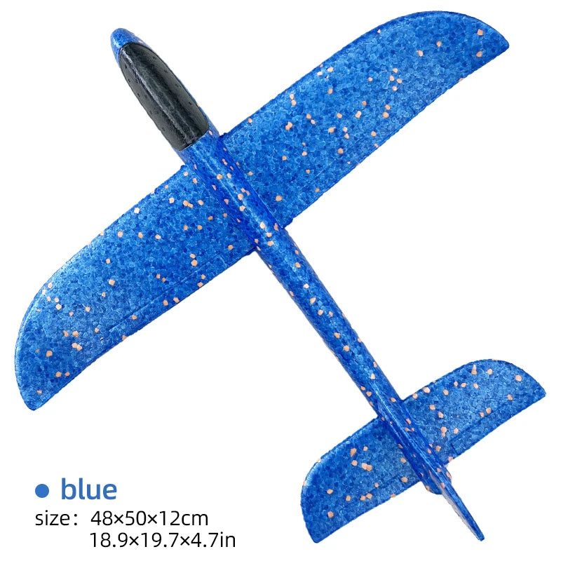 33/50CM Big Flash Glider Foam Plane Hand Throw Light Inertial AirPlane Outdoor Launch Fun of Kids Toys for Children Boys Gift