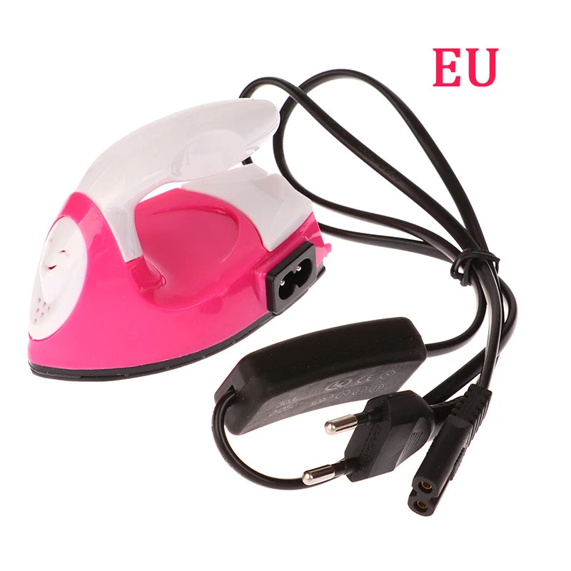 1PC EU/US/UK Plug Mini Craft Iron Electric Iron Portable Handy Heat Press Diy Small Iron For Ironing Clothes Laundry Appliances