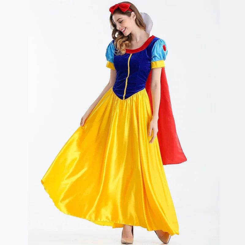 Cartoon Princess Snow White Halloween Party Costume Adult Cosplay Plus Size Dress Princess Dress Women Adult Clothing