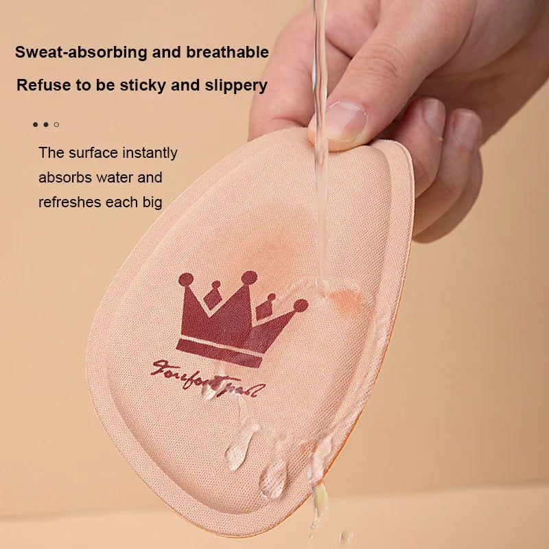 Women Forefoot Pad Pain Relief Insert Half Size Insoles Non-slip Cushion Shoe Breathable Sweat Absorbing Foot Pads for Shoes