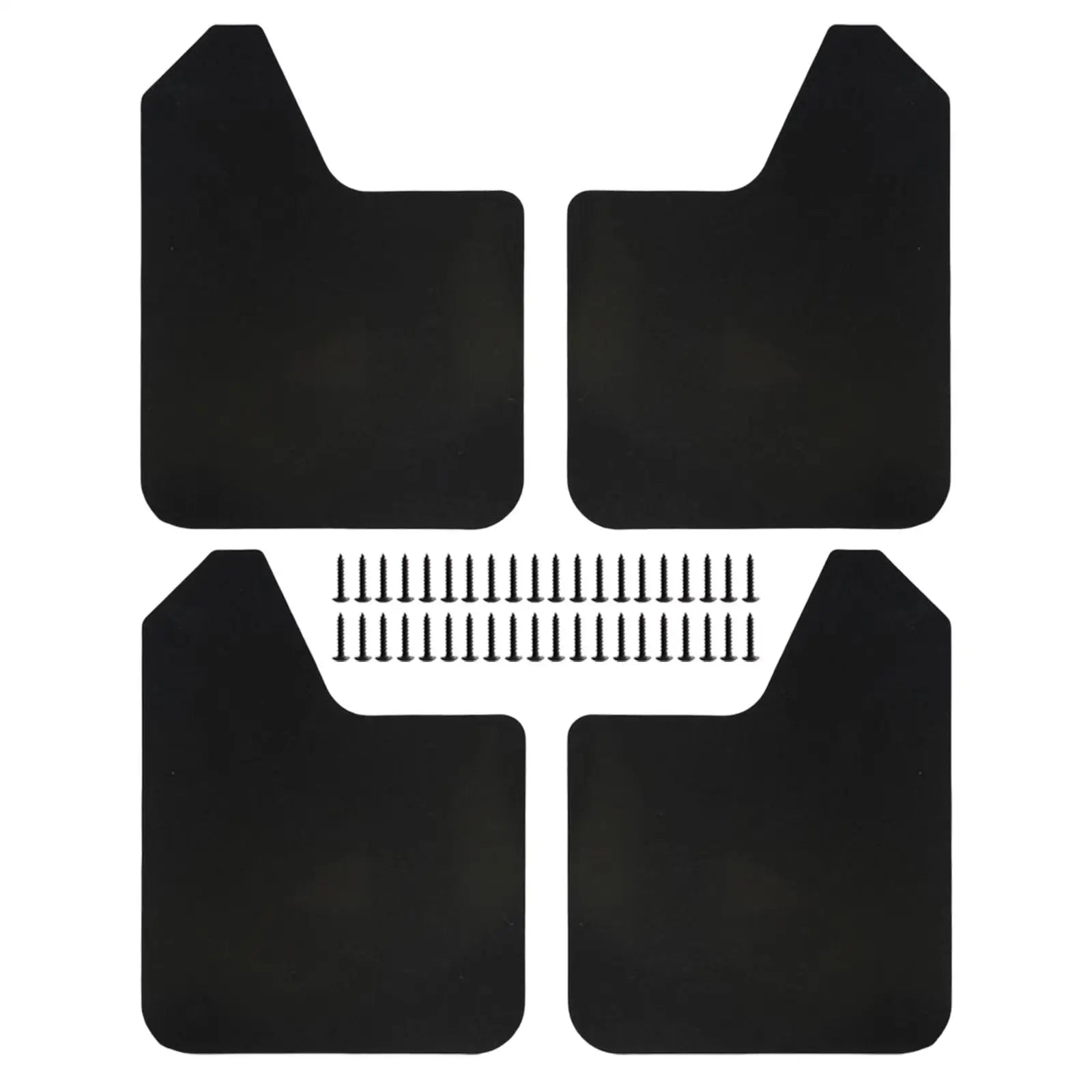 4Pieces Mudflaps Flaps Universal Exterior Parts Black Front and Rear Mudguard Mudflaps for Pickup SUV Car Truck