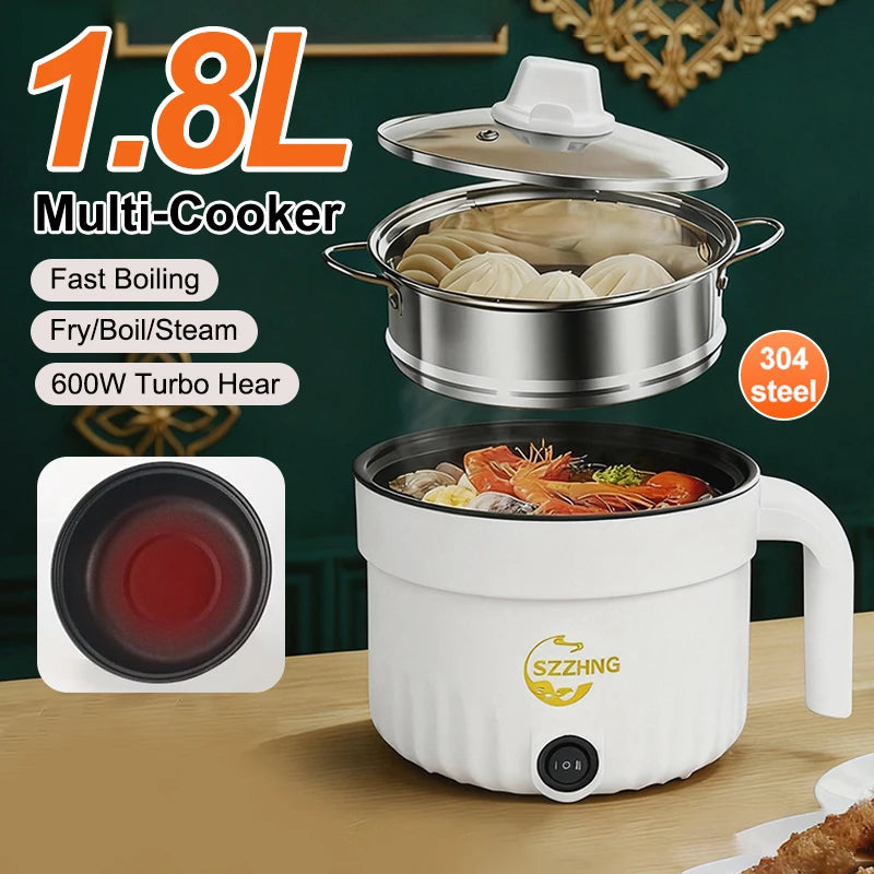 Non Stick Hot Pot Multil Lutuan Ng Kanin 1.8L Cheap Rice Cooker Electric Heating Pot Mini Rice Cooker With Steamer Small