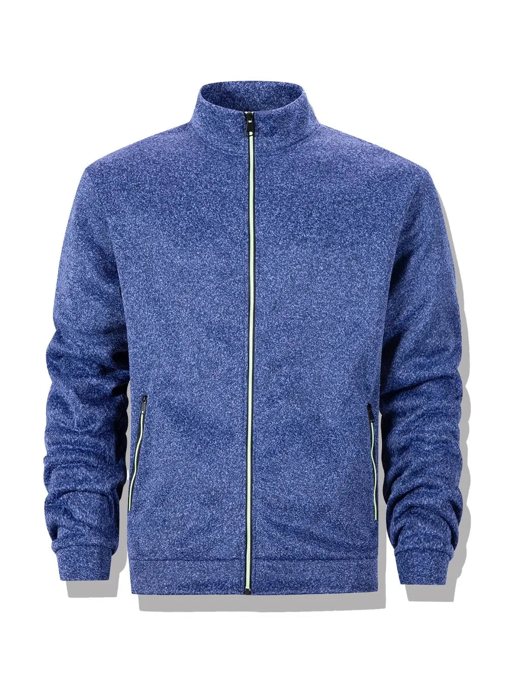 Men's Casual Sweatshirt Jackets Full Zip Up Cardigan Stand Collar Jacket Autumn Winter Male Outdoor Windproof Warm Coat