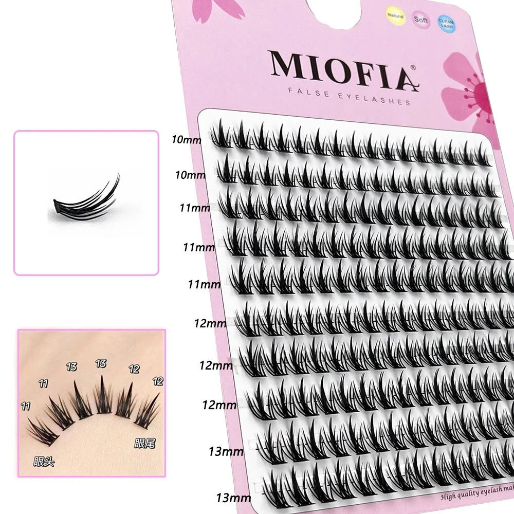 1 Box/160 Bunches Mink Eyelashes Natural 3D Russian Individual Eyelash Extension MS Eyelash Cluster Makeup Tool Lashes Wholesale