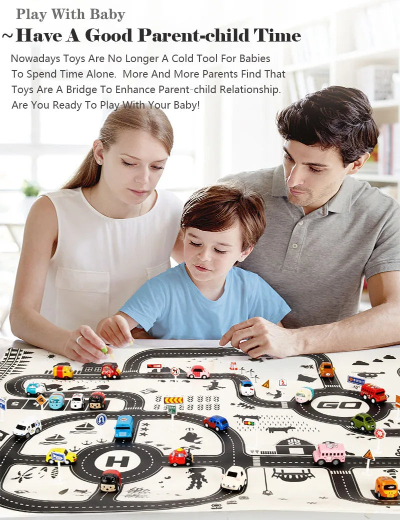 83*58cm/130*100cm Road Mat Children Traffic Car Map Educational Toy Road Plastic Carpet Playmat For Mats City Kids Toys Games