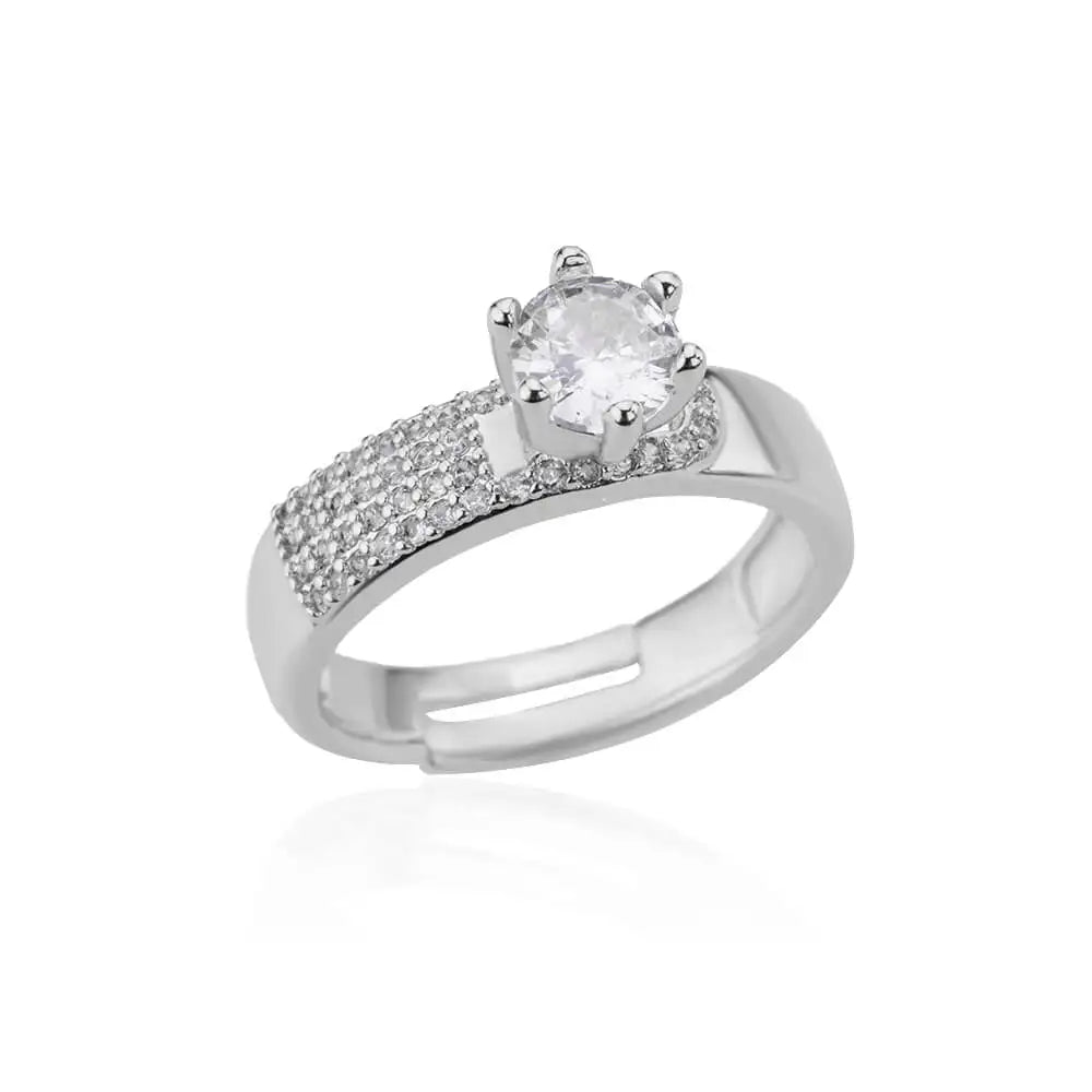 Blue Zircon Crown Rings For Women Stainless Steel Adjustable Crown Ring 2023 Trend Design Female Wedding Jewerly Free Shipping