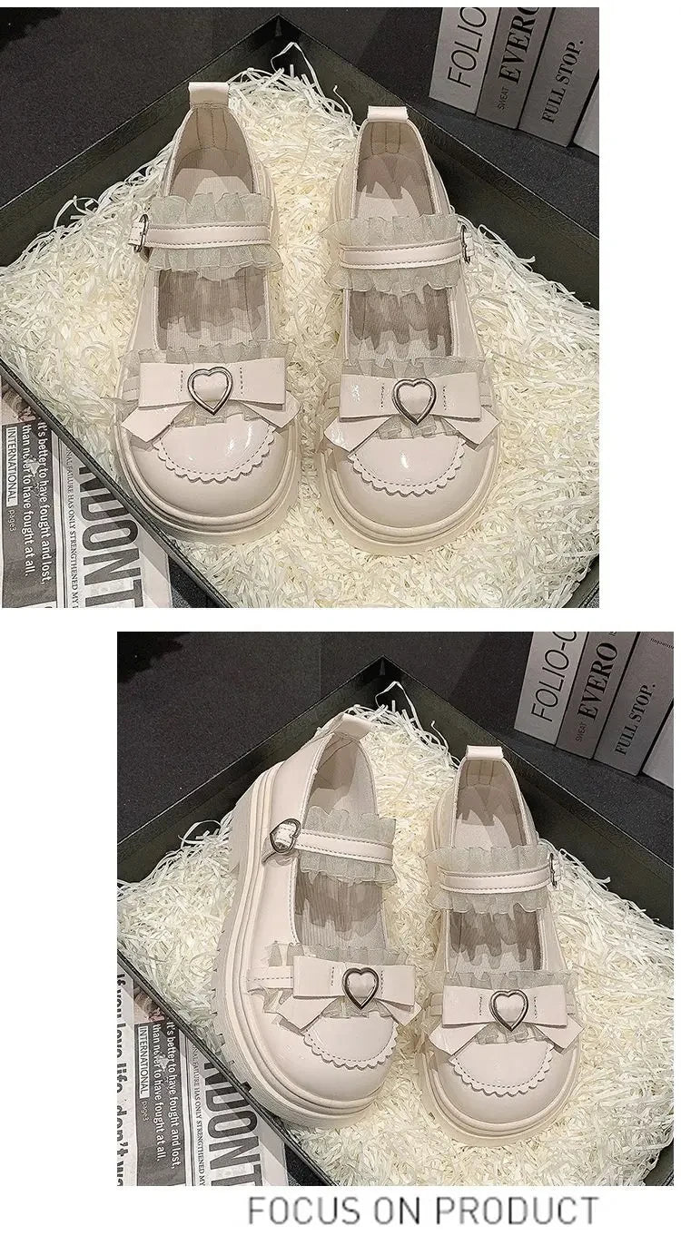 2025 Summer New School Girl JK Loafer Pumps Platform Shoes Japanese Style Lolita Y2K Kawaii Jirai Kei Fashion