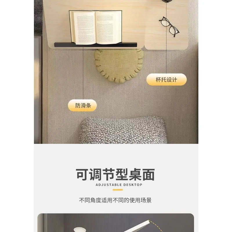 Bed foldable lifting computer desk small table notebook student dormitory lazy study table writing table desk